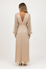 Sequined V-Neck Mini Dress — back view