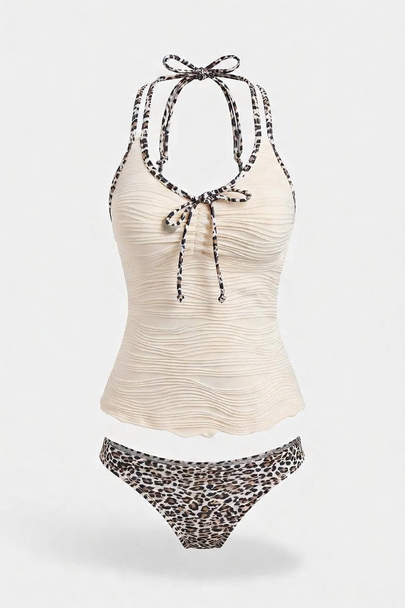 Leopard Print Bikini Set — front view