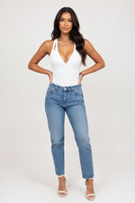 Deep V Halter Top — front view