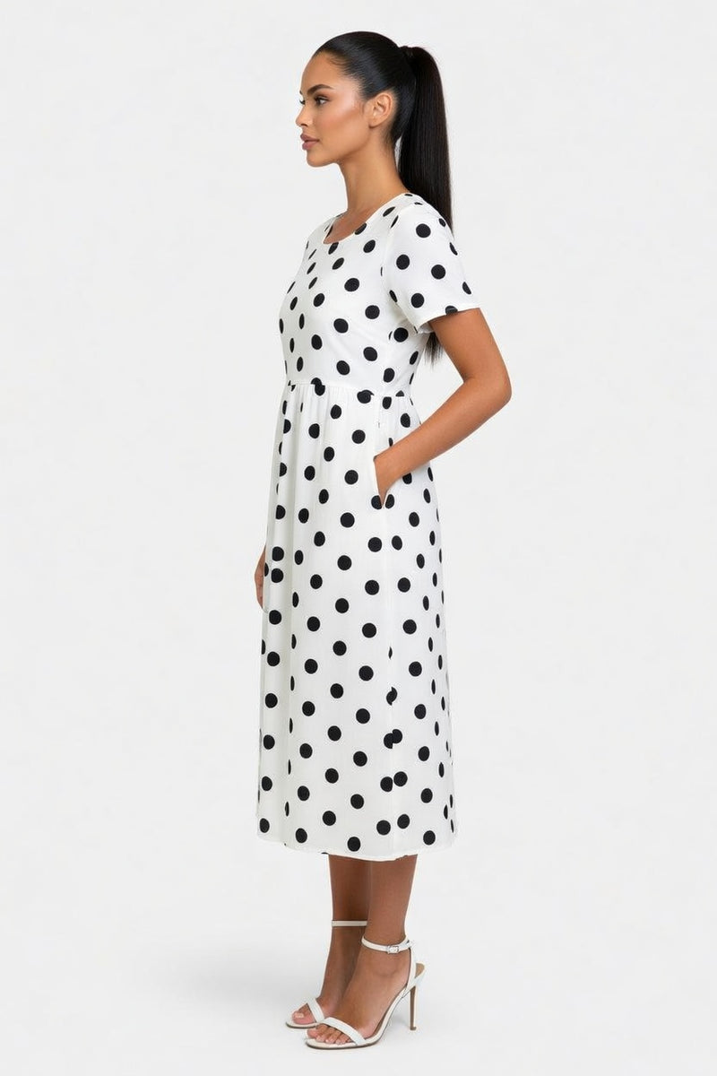 Printed Swing Dress — side view