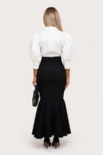 Fishtail Midi Skirt — back view