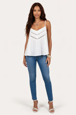 Lace Halter Top — Off White