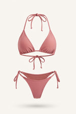 Solid Two-Piece Bikini — Pink