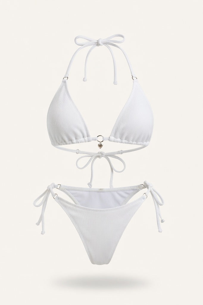 Triangle Bikini Set — White