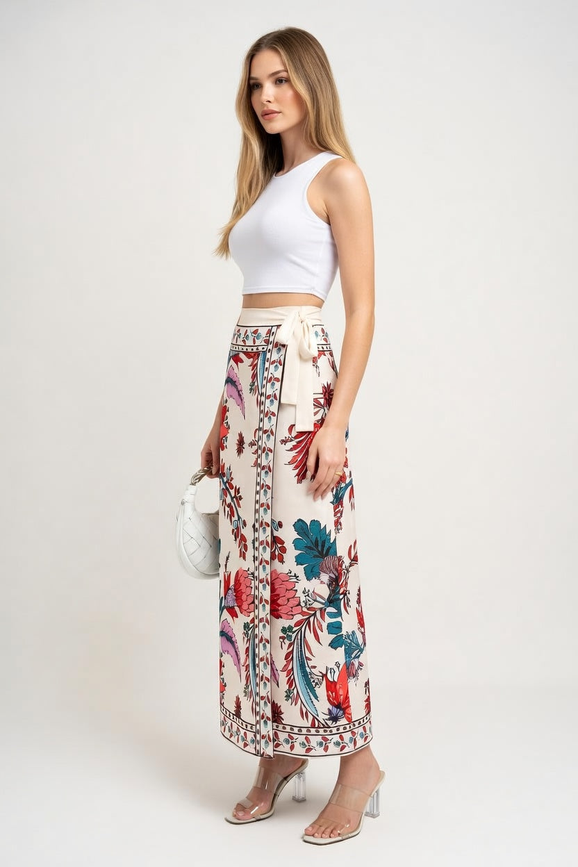 High Waist Printed Skirt — side view