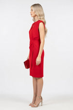 Satin Cross Knot Dress — side view