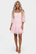 Lace Off-Shoulder Dress — front view