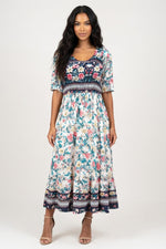 Printed Maxi Dress — Placement Print 1