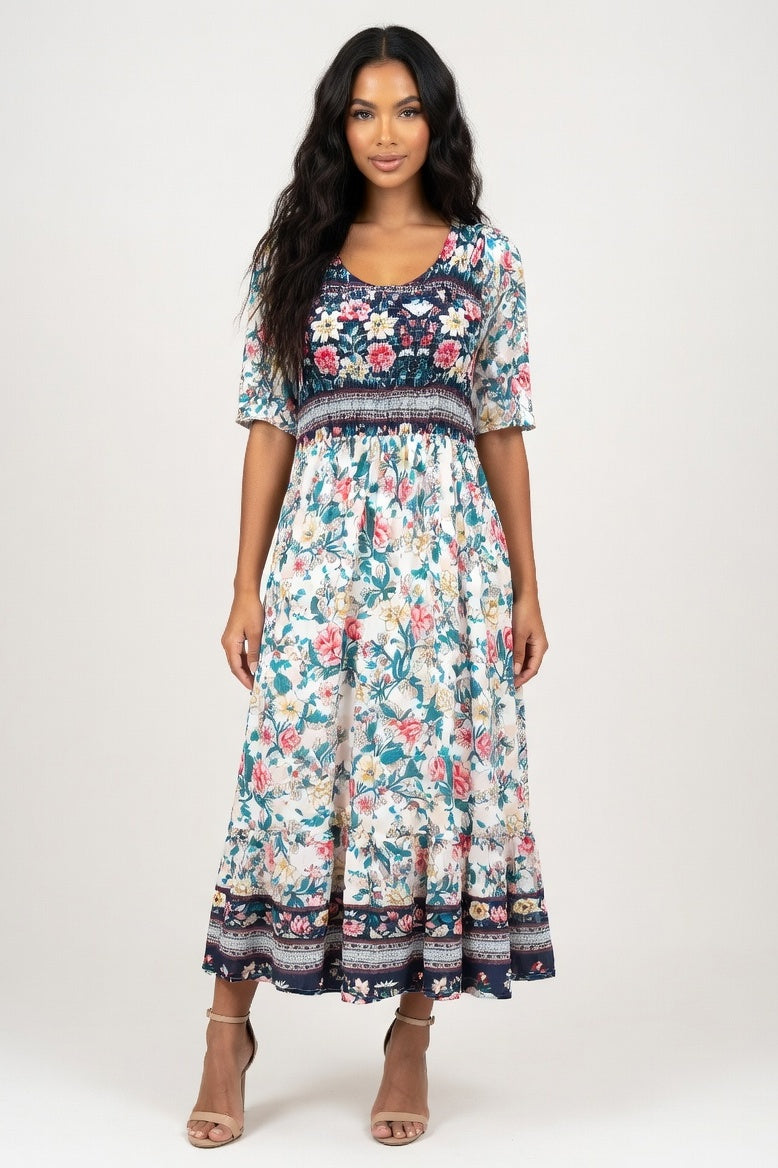 Printed Maxi Dress — Placement Print 1