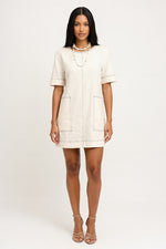Casual Dress with Pocket Detail — Apricot Yellow
