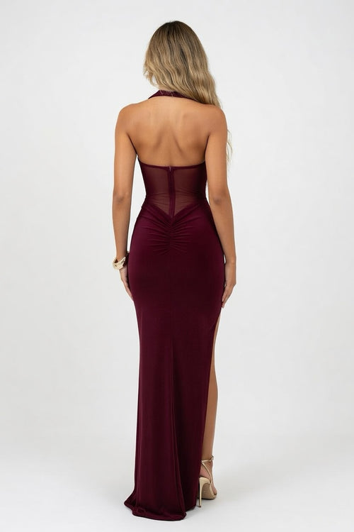 Halter Neck Maxi Dress — back view