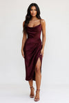 Satin Slip Dress with Side Split