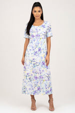 Printed Round Neck Pocket Dress — Print 7
