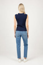 Ribbed Knit Tank Top — back view