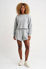 Draped Wide Leg Loungewear Pants — front view