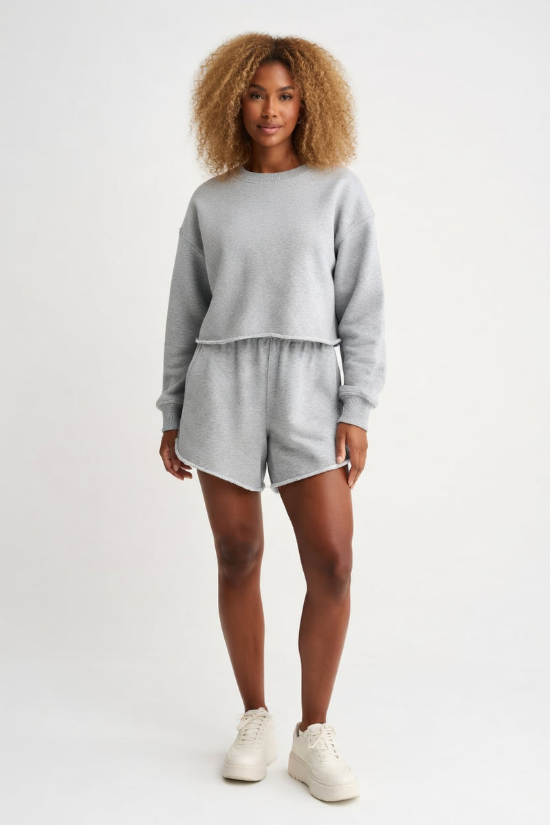 Draped Wide Leg Loungewear Pants — front view