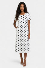 Printed Swing Dress — front view