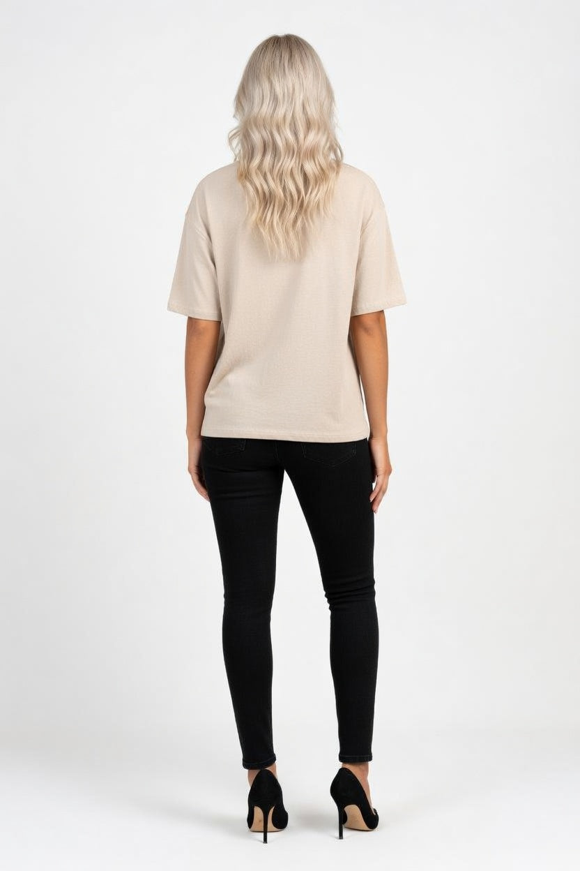 Essential Round Neck Tee — back view