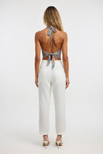 Printed Halter Vest — back view
