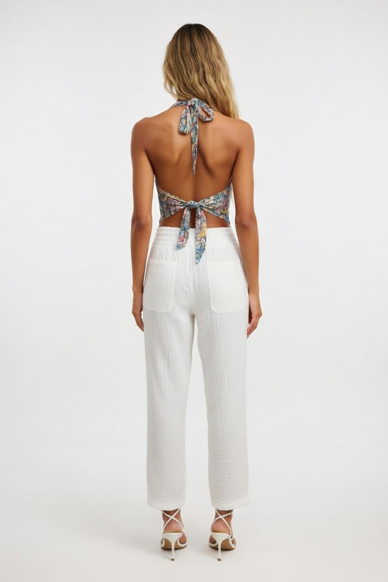 Printed Halter Vest — back view