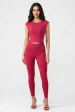 Backless Sports Bra Top — Raspberry Red