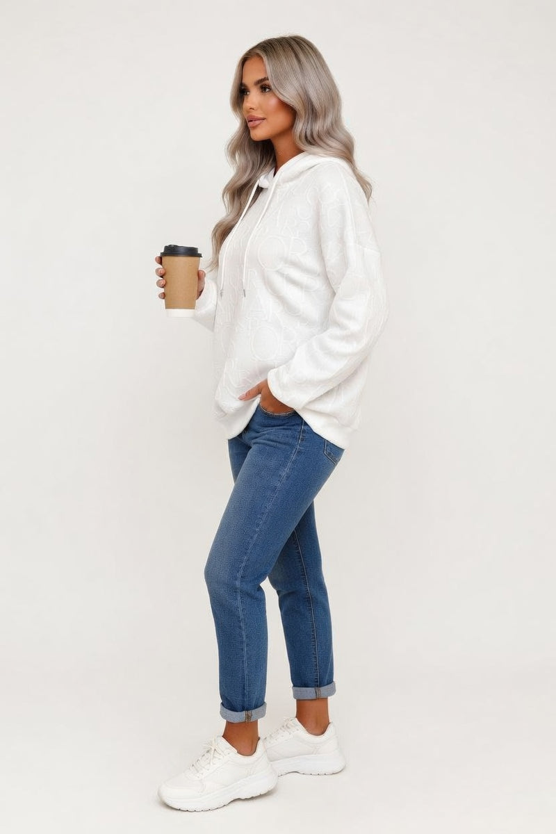 Hooded Cotton Sweatshirt — side view