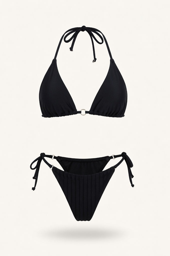 Triangle Bikini Set — Black