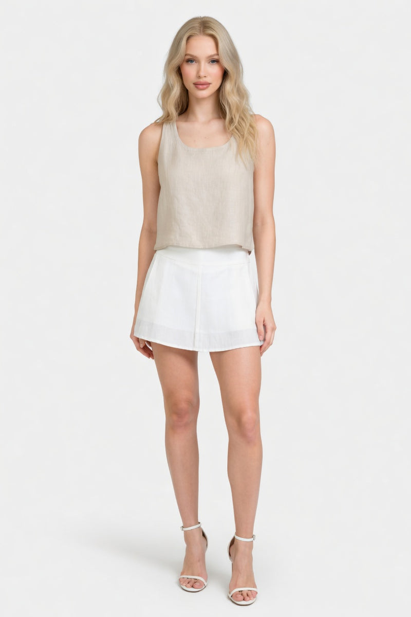 Cotton Linen Camisole Top — front view