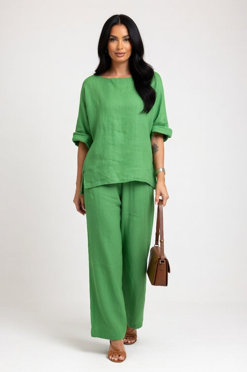 Relaxed Two-Piece Set — Emerald Green