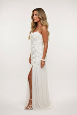 Rose Detail Halter Dress — side view