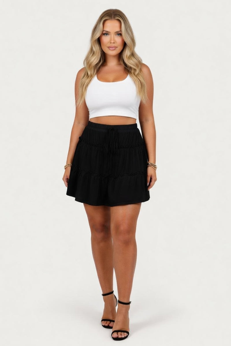 Layered Mini Skirt — 5XL（361g）