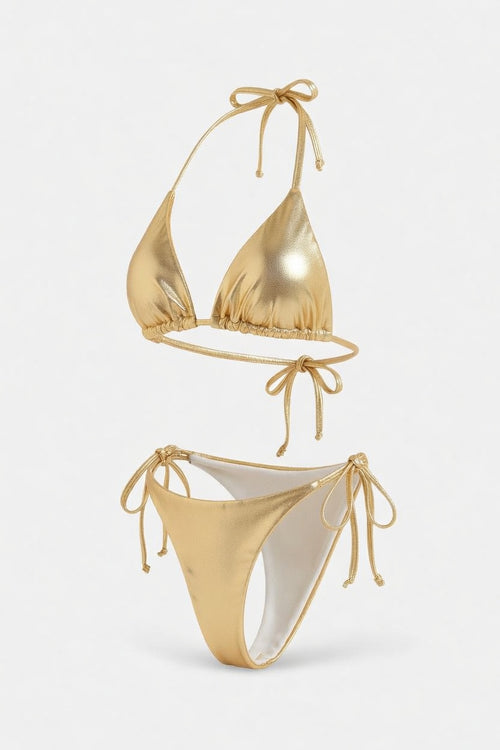Lace-Up Bikini Set — side view