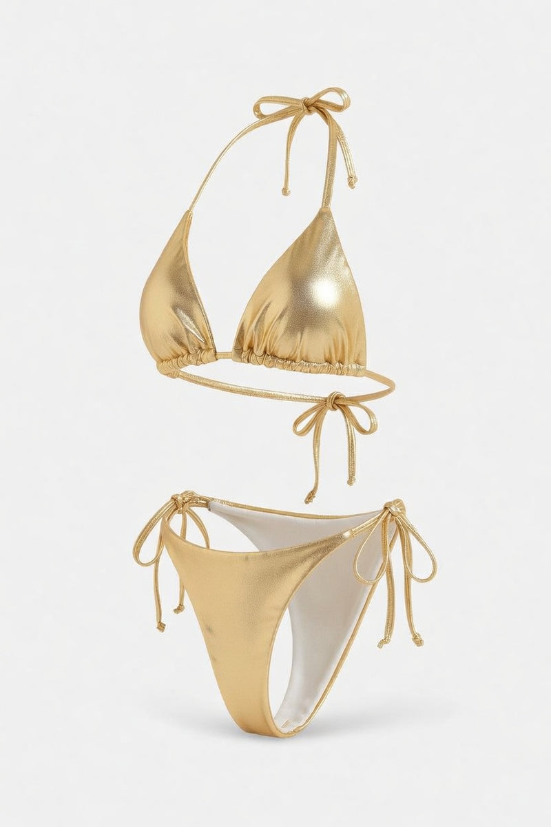 Lace-Up Bikini Set — side view