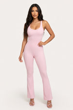 Halter Top Wide Leg Co-Ord Set — Light Pink