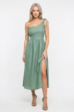 Halter Mini Dress — Green