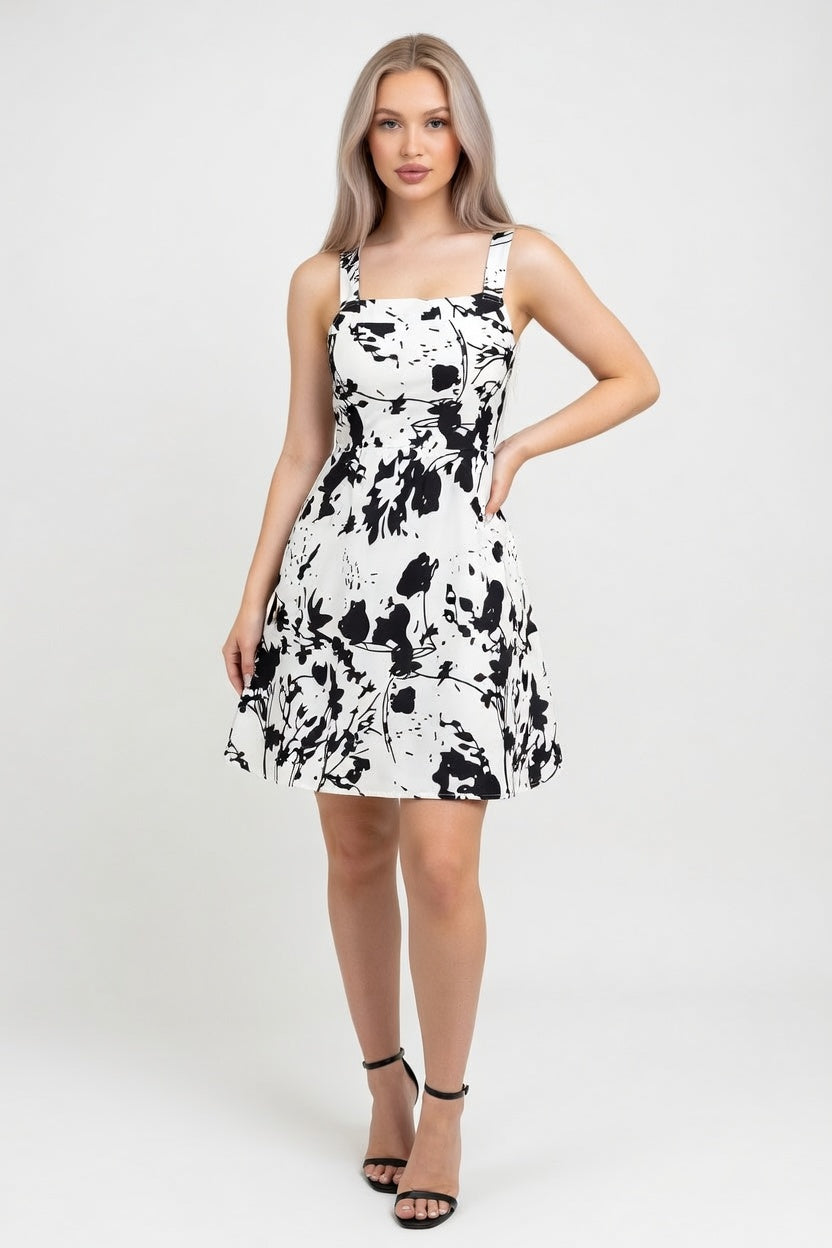 Halter Print Dress — front view