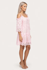 Off-Shoulder Lace Cami Dress — side view