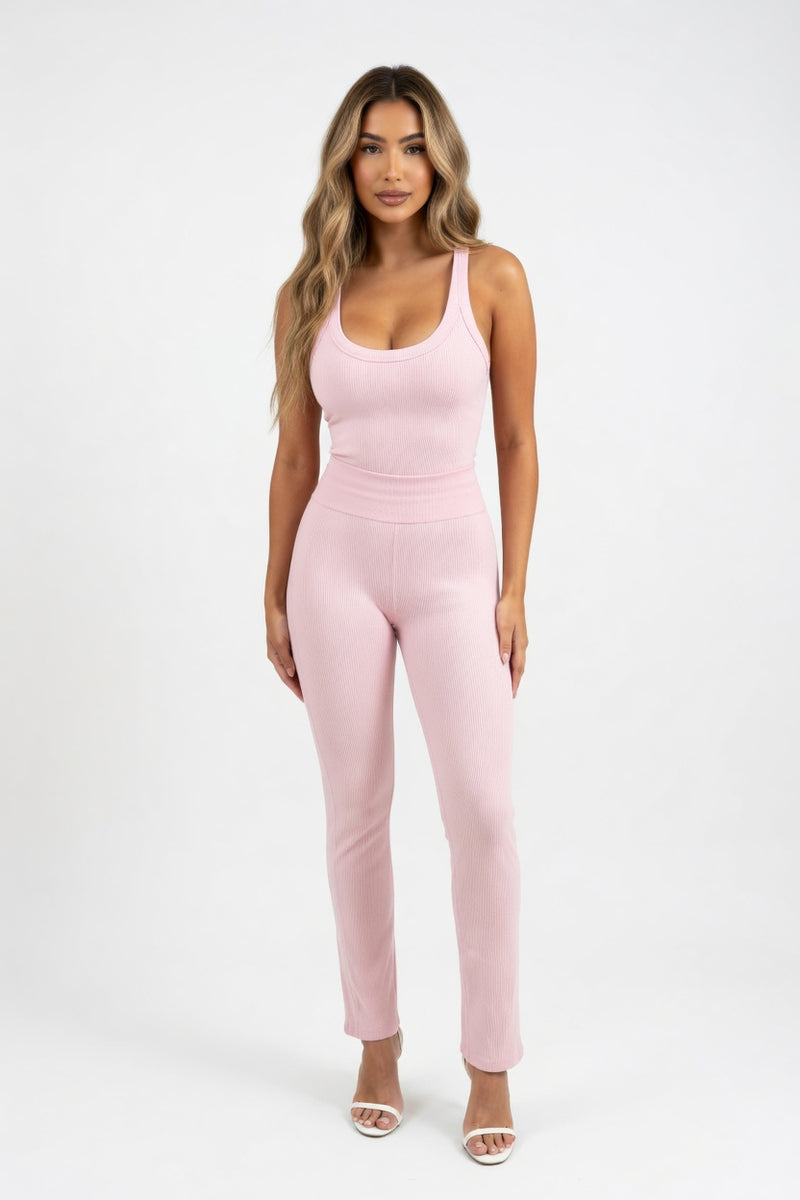 Halter Top Wide Leg Co-Ord Set — front view