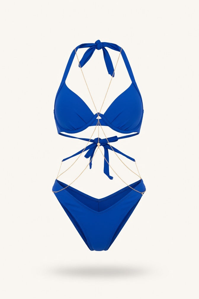 Underwire Bikini Set — Blue