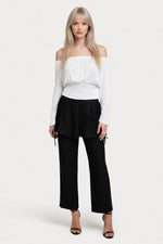 One Shoulder Pleated Top — front view