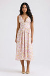 V-Neck Printed Halter Dress