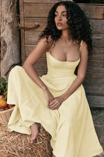 Halter Midi Dress — Cream — colour variant