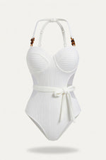 Backless One-Piece Swimsuit — front view