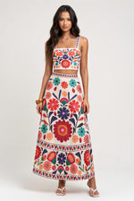 Printed Halter Co-Ord Set — front view