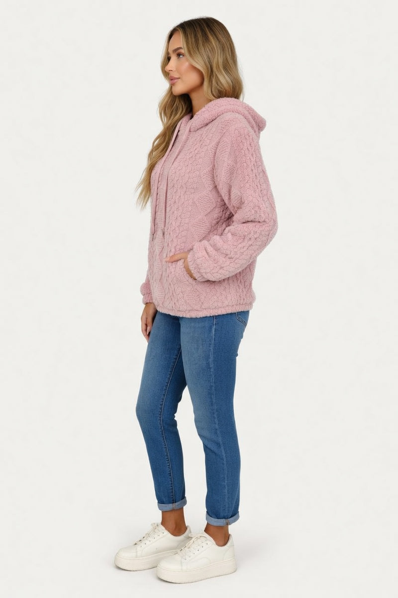 Double-Sided Velvet Hooded Sweatshirt — side view