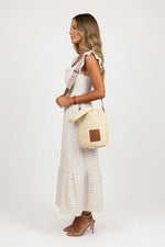 Plaid Patchwork Midi Dress — side view