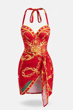 Printed Swimwear Set — Red