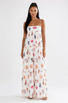 Halter Layered Print Dress