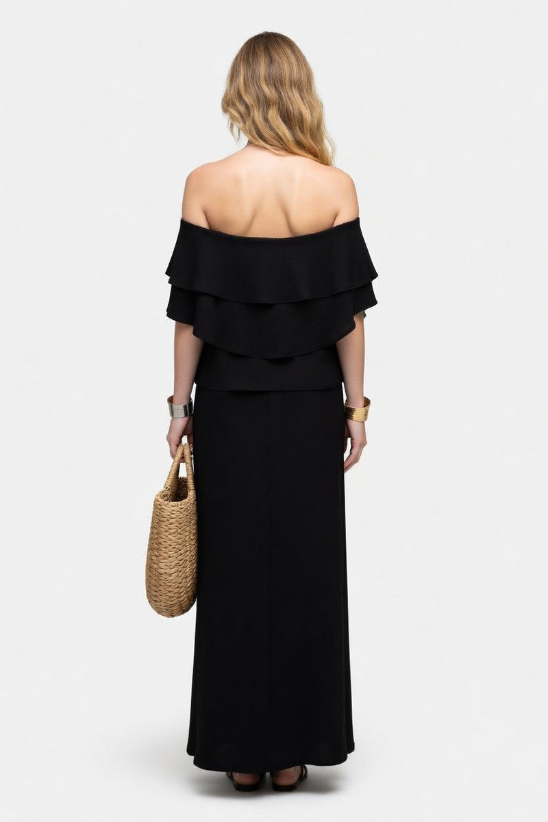 One-Shoulder Midi Dress — back view
