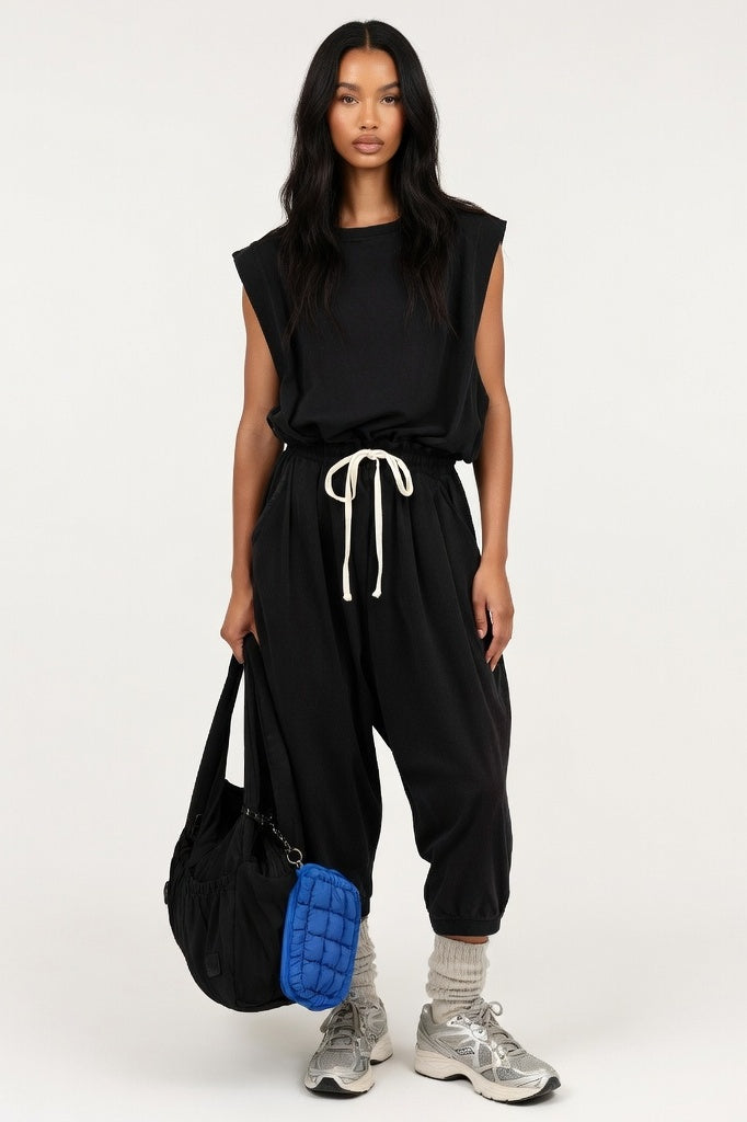 Viscose Co-ord Set — Black